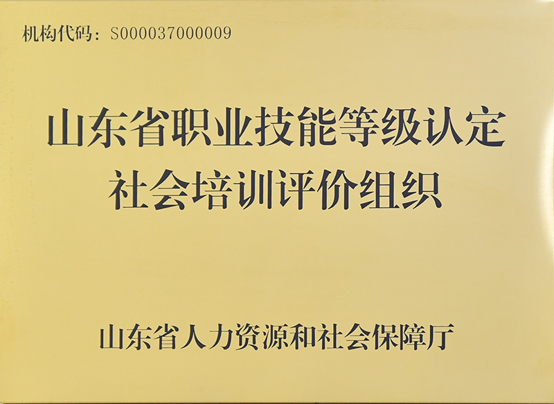山东省职业技能等级认定 社会培训评价组织